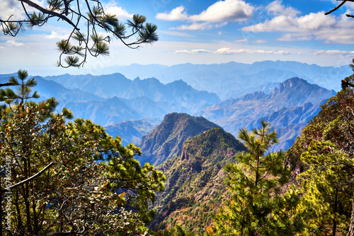 canyon and valleys in mountains, huizar in mexiquillo durango 