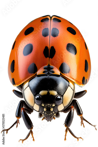isolated red ladybug, spring, illustration, transparent background, png, generative ai © Purple Penguin GFX