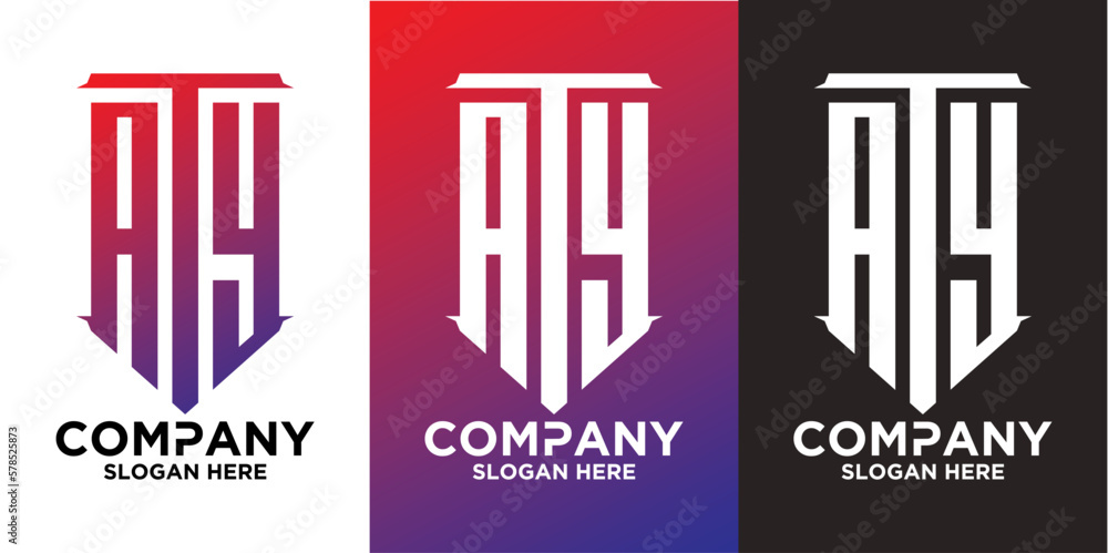 initial, alphabet, corporate, square, identity, typography, business ...