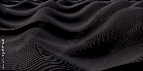 Black fluid swirling background  generative Ai