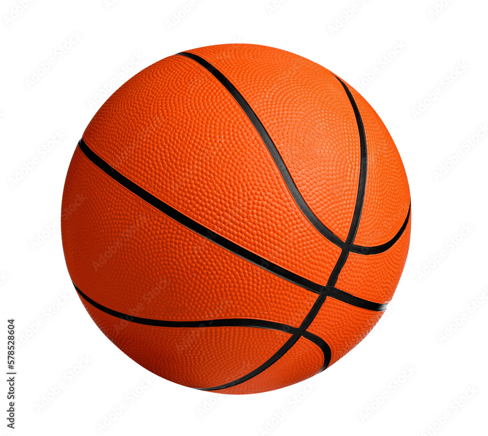 Fototapeta premium New orange basketball ball isolated on white