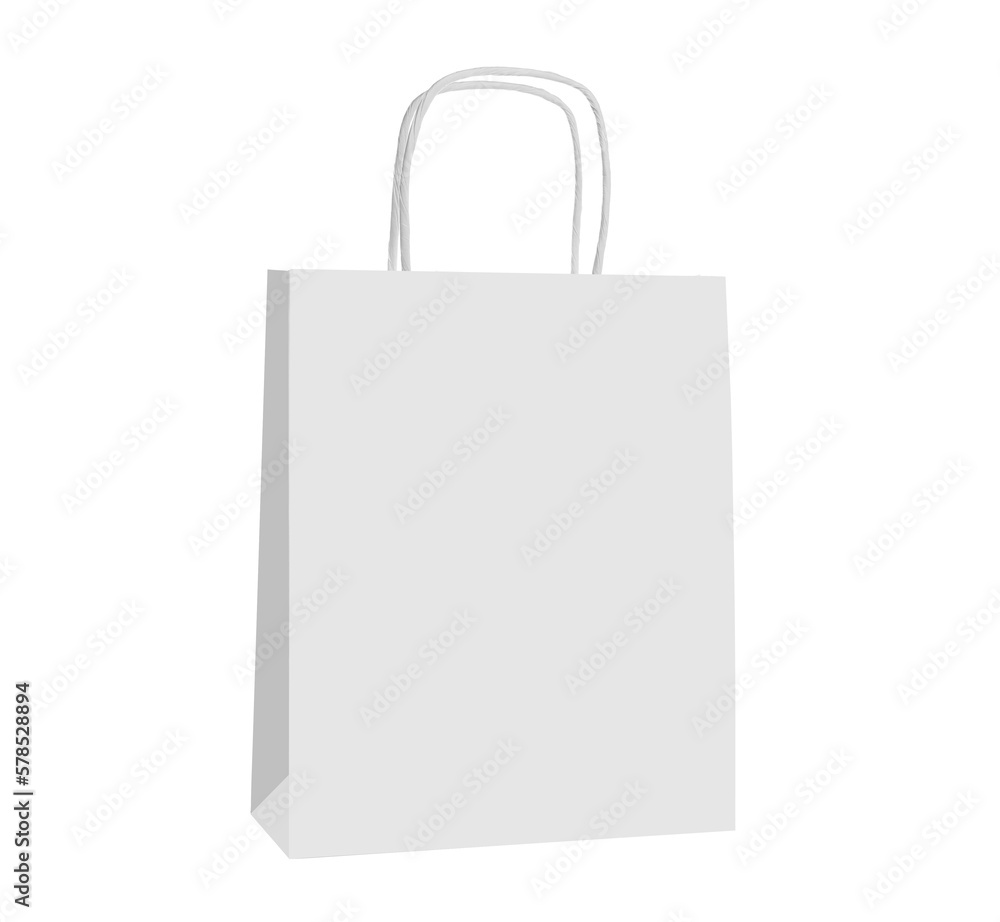 Blank paper bag isolated on white. Mockup for design Blank paper bag isolated on white. Mockup for design
