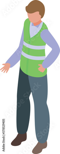 Environment social governence worker icon isometric vector. Esg economy. Eco nature