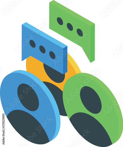 Environment social governence chat icon isometric vector. Esg corporate. Eco nature