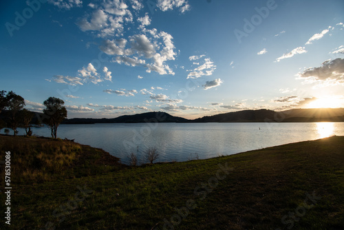 Sunset over the lake