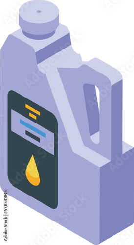 Truck oil canister icon isometric vector. Truck driver. Cap trailer