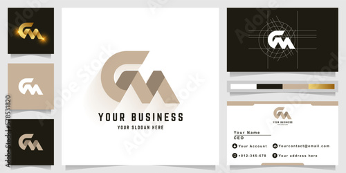 Letter GM or CM monogram logo