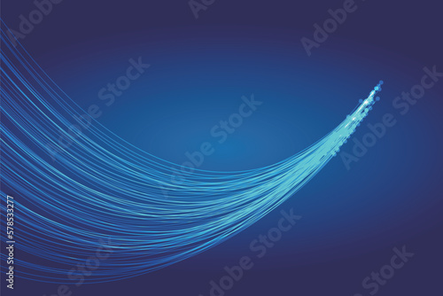 Abstract blue background with flowing lines. Vector illustration. Eps 10.