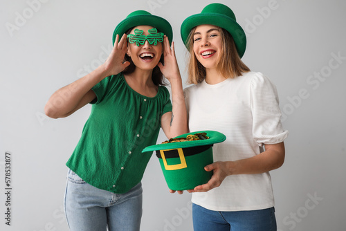 Young women with leprechaun...