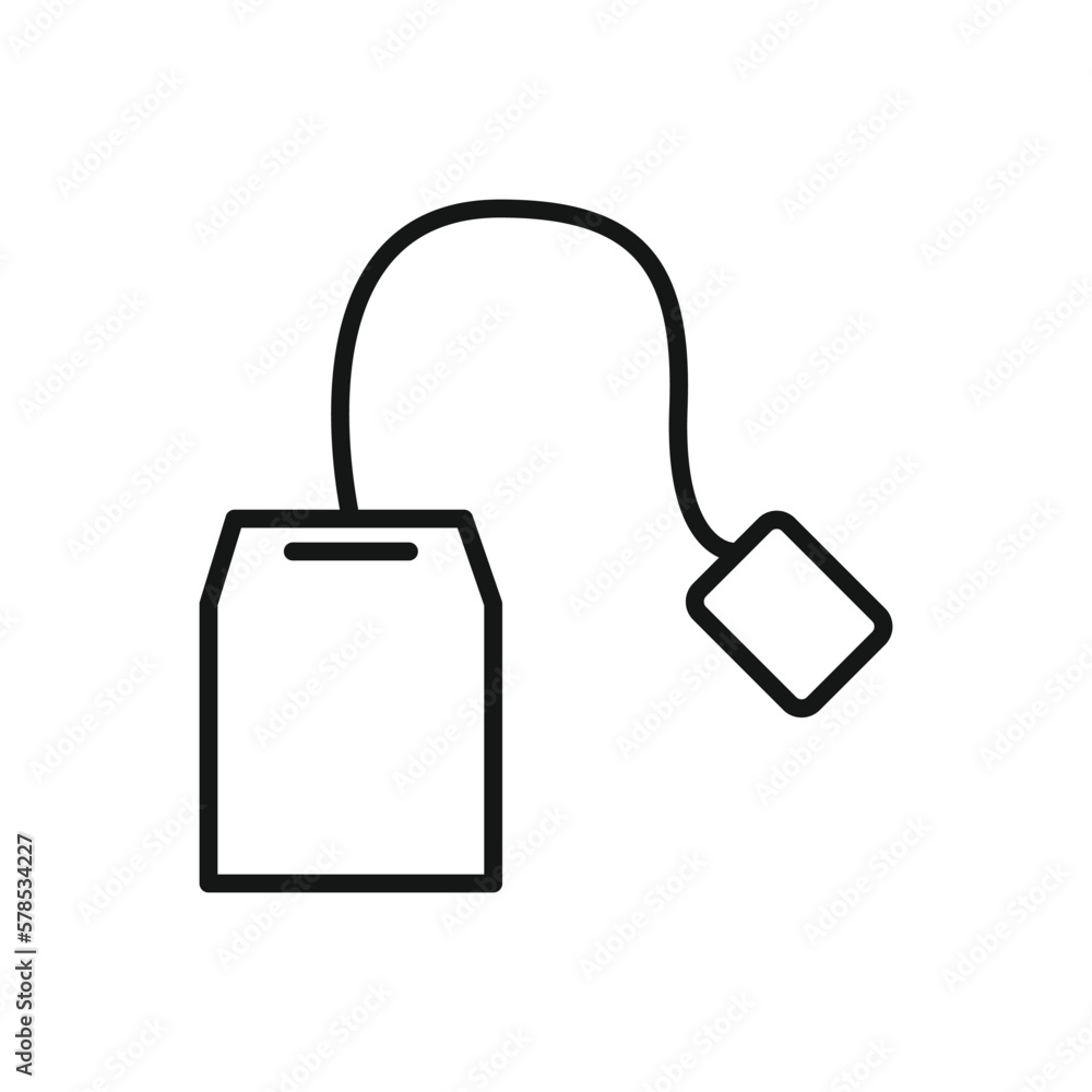 Editable Icon of Tea Bag, Vector illustration isolated on white background. using for