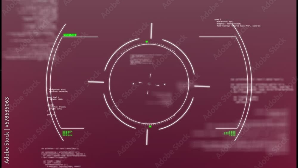 Animation of scope scanning over data processing against pink gradient background Animation of scope scanning over data processing against pink gradient background