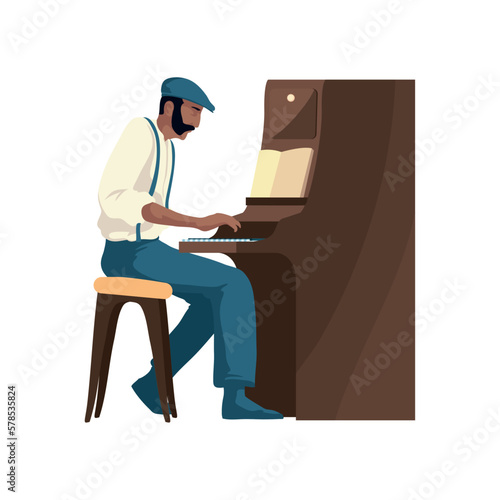 musician playing the piano