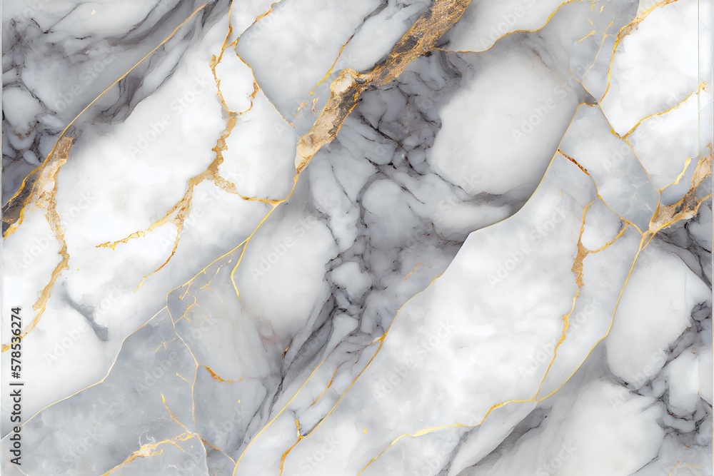 White marble with gold and grey veins surface abstract background. Decorative acrylic paint pouring rock marble texture. Horizontal natural grey and gold abstract pattern. White marble with gold and grey veins surface abstract background. Decorative acrylic paint pouring rock marble texture. Horizontal natural grey and gold abstract pattern.
