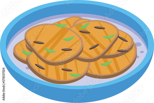 Jordan cuisine food icon isometric vector. National travel. Freedom nation