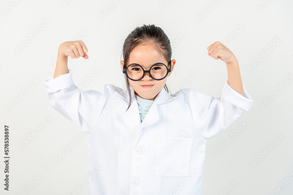 smart doctor Little Girl with white medical coat smart doctor Little Girl with white medical coat