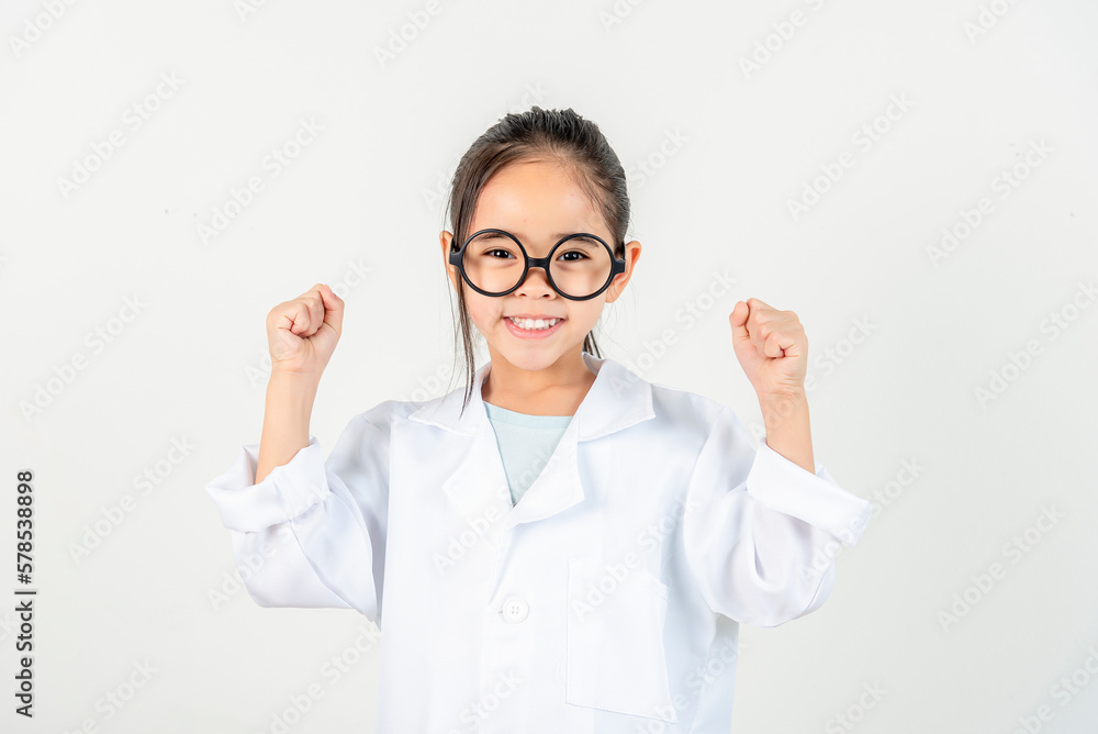 smart doctor Little Girl with white medical coat smart doctor Little Girl with white medical coat