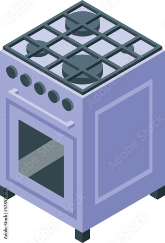 Gas stove icon isometric vector. House engineer. System appliance