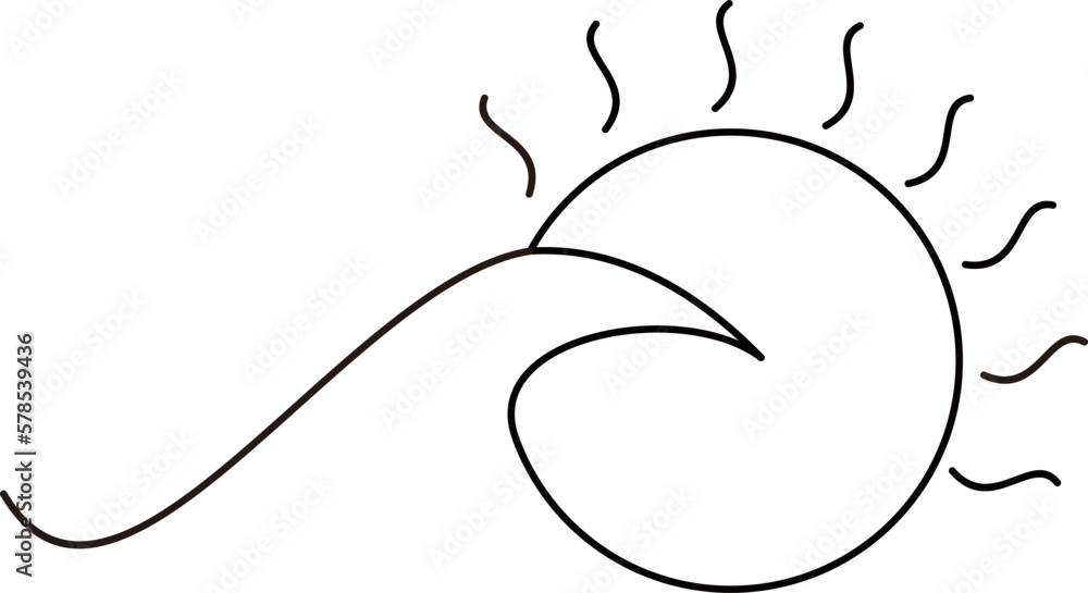 simple vector sea icon with black and white sun simple vector sea icon with black and white sun
