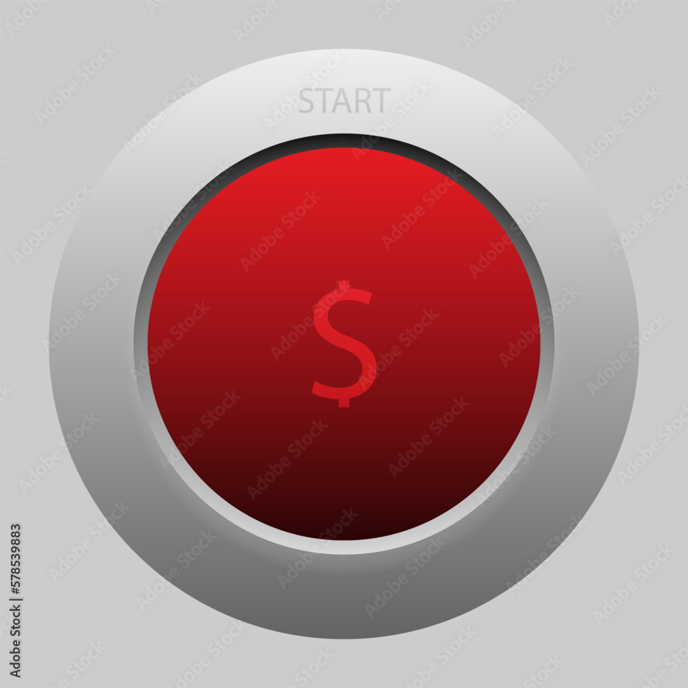 red switch business start vector icon on white background. red switch business start vector icon on white background.