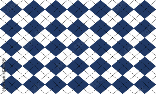 Blue diamond with grid on top repeat pattern, replete image, design for fabric printing 