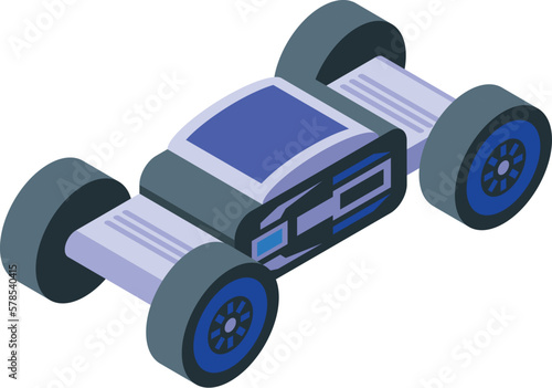 Digital rc car icon isometric vector. Remote control. Web media