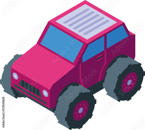 Car remote control icon isometric vector. Radio model. Media digital