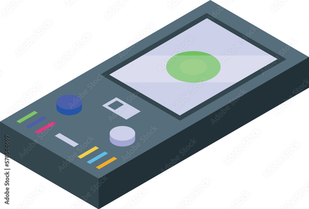 Currency detector icon isometric vector. Money finance. Machine equipment Currency detector icon isometric vector. Money finance. Machine equipment