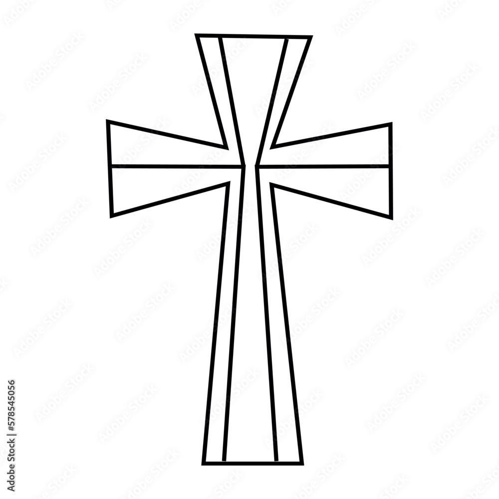 Cross as symbol of Christianity on white background Cross as symbol of Christianity on white background