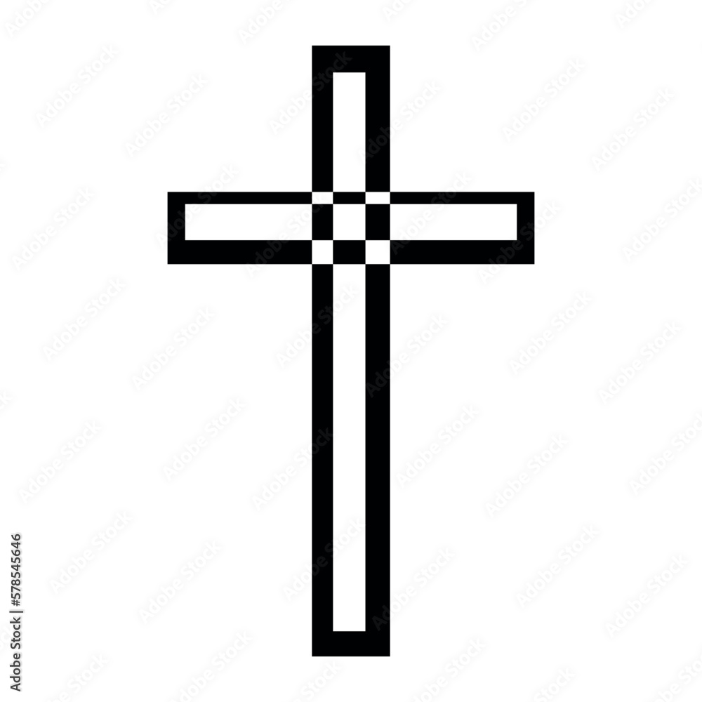 Cross as symbol of Christianity on white background Cross as symbol of Christianity on white background