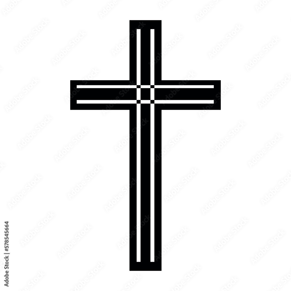 Cross as symbol of Christianity on white background Cross as symbol of Christianity on white background