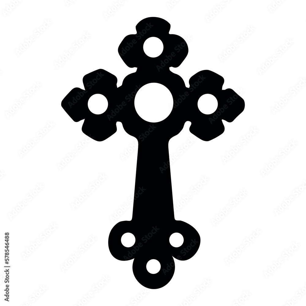 Obraz premium Cross as symbol of Christianity on white background