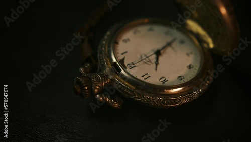 close up of an old pocket watch