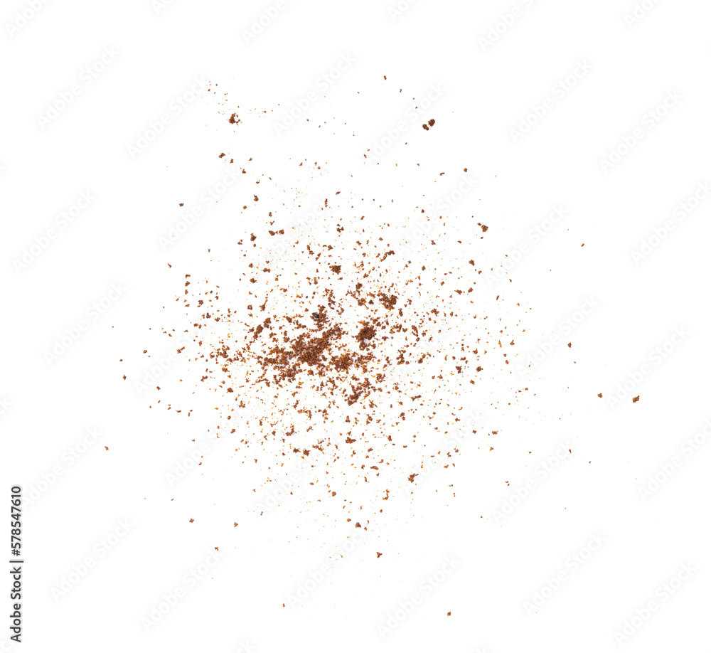 pile cinnamon powder isolated on transparent png