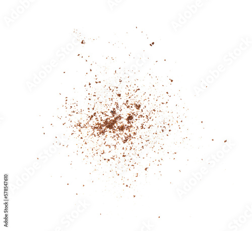 Fototapete pile cinnamon powder isolated on transparent png