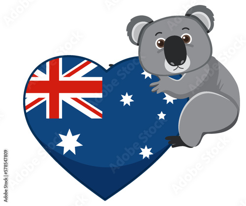 Photography Koala Australia day vector concept