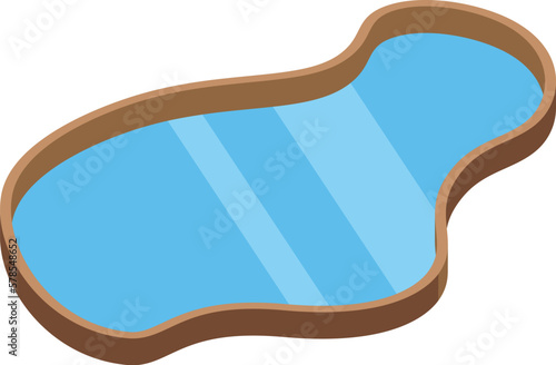 Lake ice rink icon isometric vector. Sport field. Winter skate