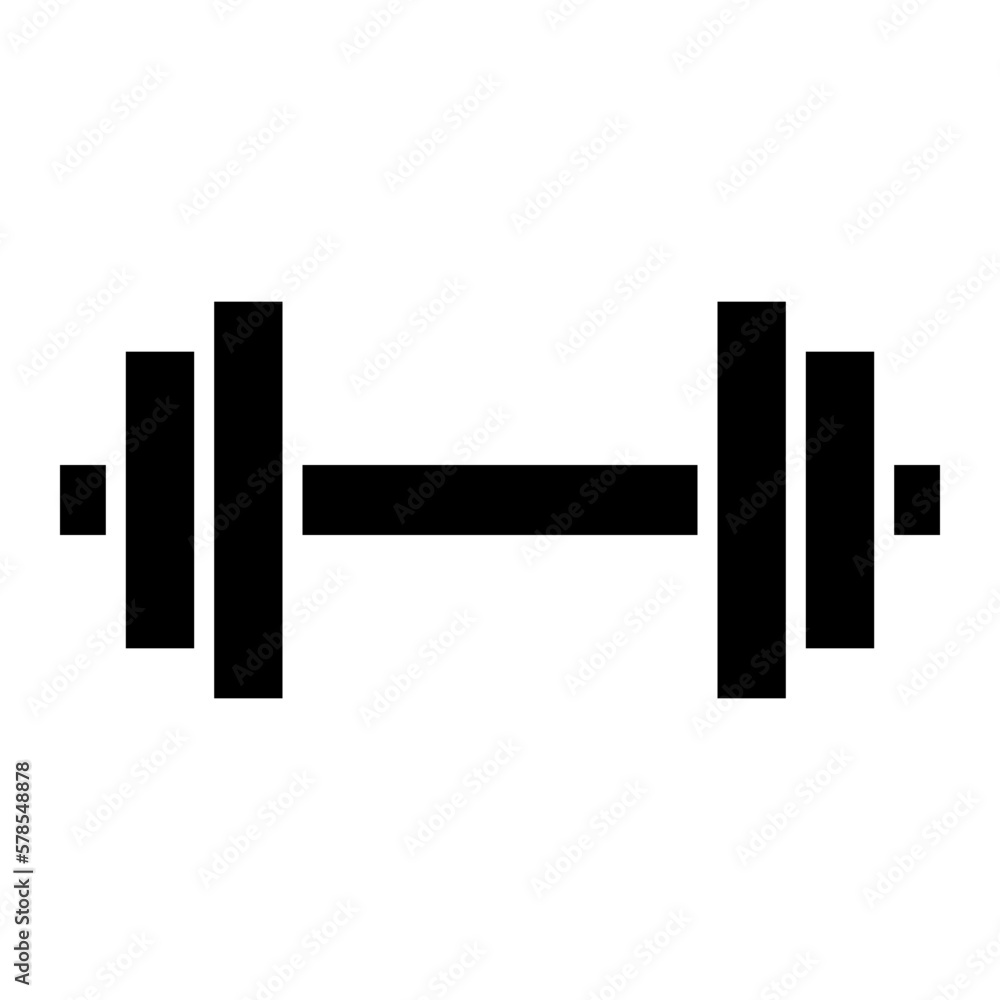 Illustration of Dumbbell design Solid Icon Illustration of Dumbbell design Solid Icon