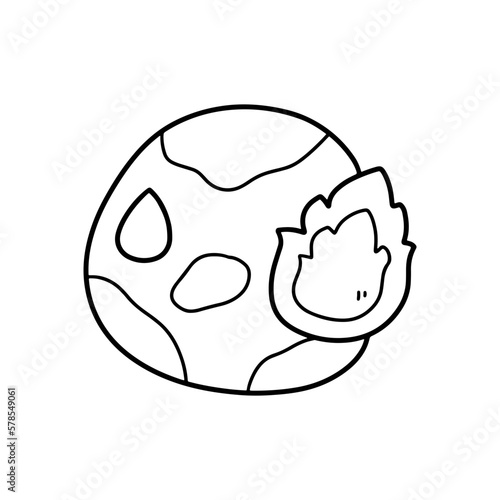 love earth outline cartoon