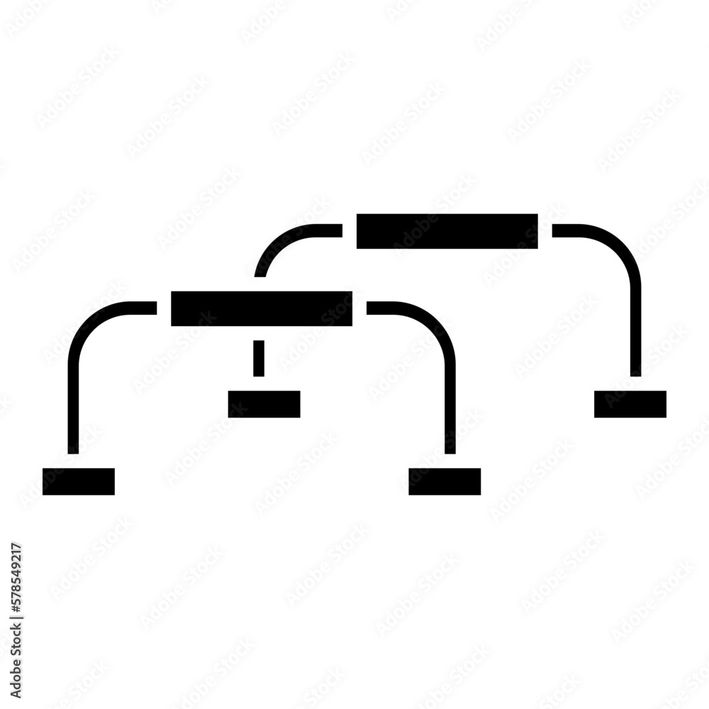 Illustration of Push Up Bar design Solid Icon Illustration of Push Up Bar design Solid Icon