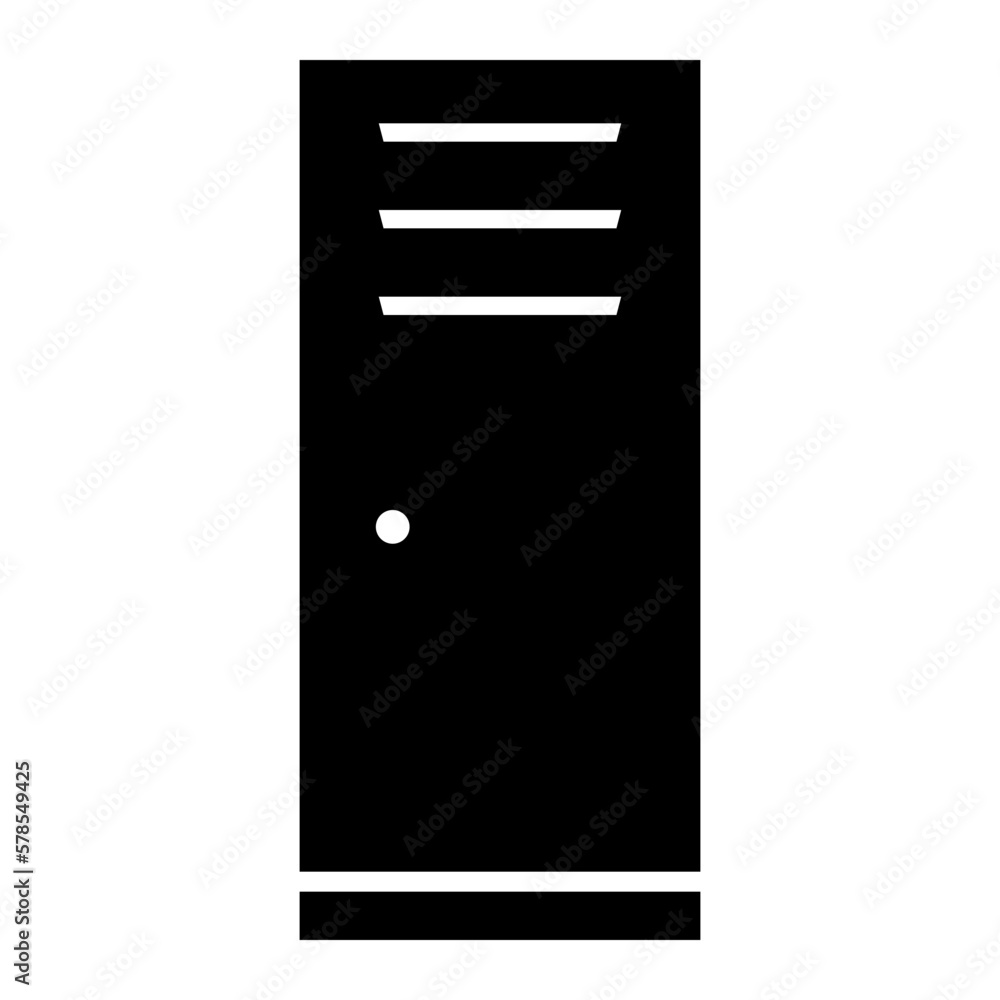 Illustration of Locker design Solid Icon Illustration of Locker design Solid Icon