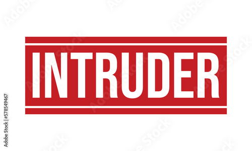 Intruder Rubber Stamp Seal Vector