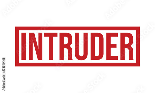 Intruder Rubber Stamp Seal Vector
