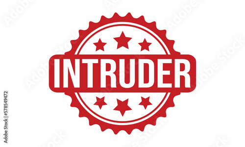 Intruder Rubber Stamp Seal Vector