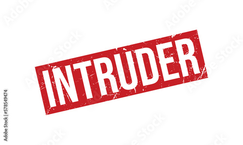 Intruder Rubber Stamp Seal Vector
