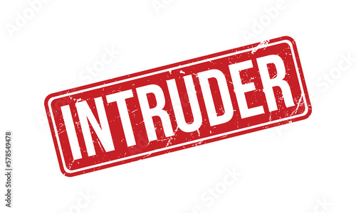 Intruder Rubber Stamp Seal Vector