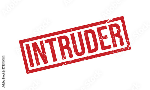 Intruder Rubber Stamp Seal Vector