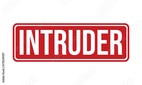 Intruder Rubber Stamp Seal Vector