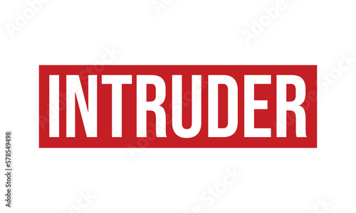 Intruder Rubber Stamp Seal Vector