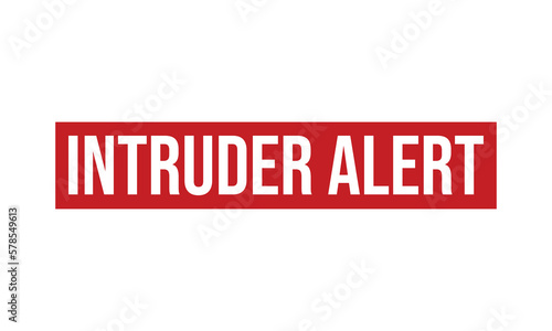 Intruder Alert Rubber Stamp Seal Vector