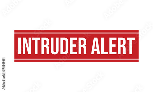Intruder Alert Rubber Stamp Seal Vector